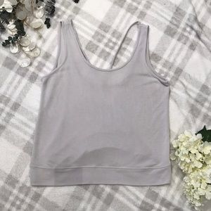 Athleta pale gray top
